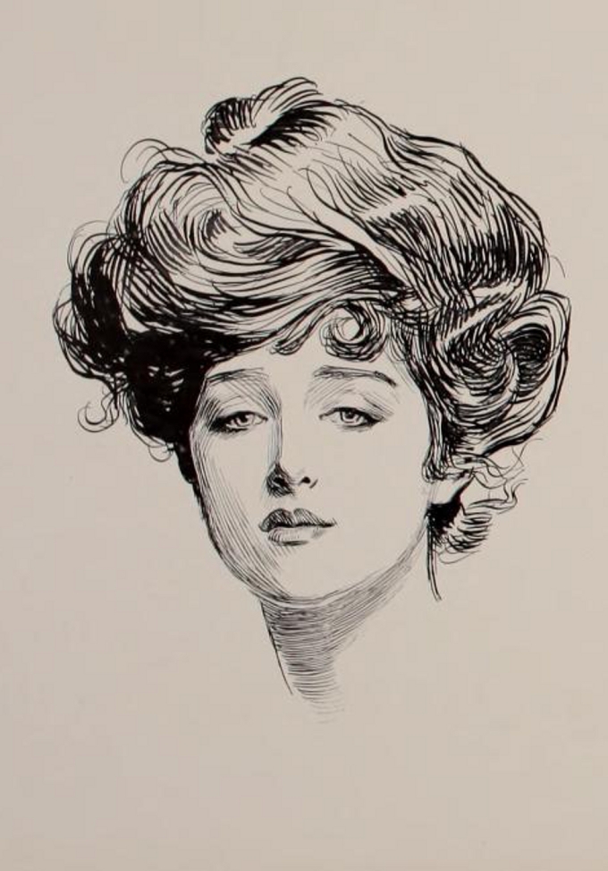 The famous "Gibson Girl" 